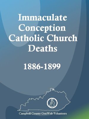 cover image of Immaculate Conception Catholic Church Deaths, 1886-1899